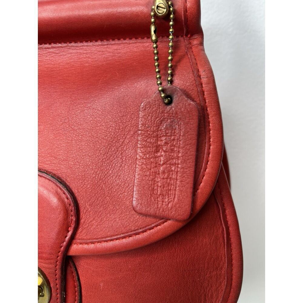 Vintage Red Coach Post Pouch Leather Crossbody Purse GORGEOUS - Picture 4 of 16